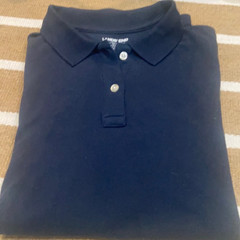 Navy Blue Lands’ End Polo